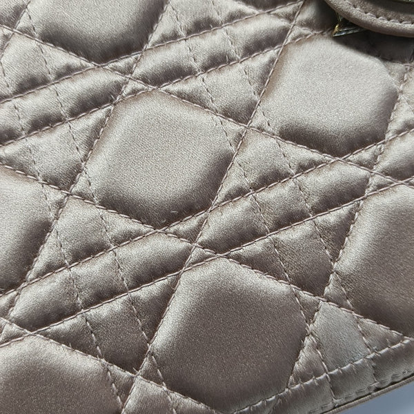 Lady Dior Small Cannage Silk Satin Pink