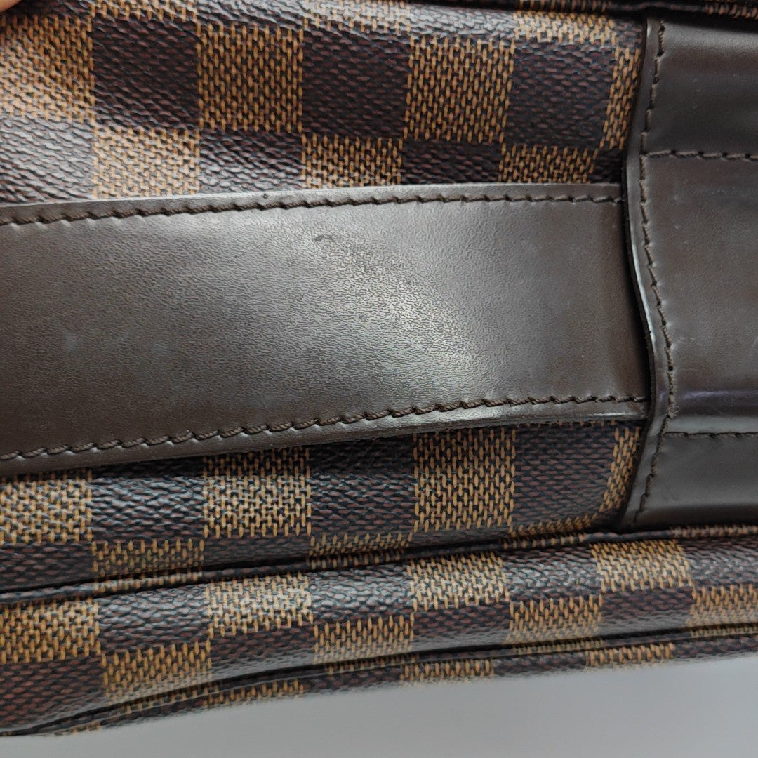 NAVIGLIO MM Damier Ebene Coated Canvas Brown