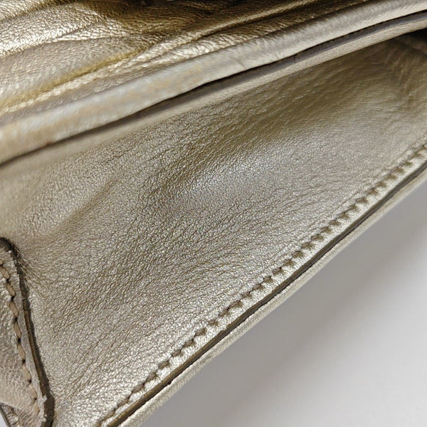 Miu Lady Quilted Lambskin Gold
