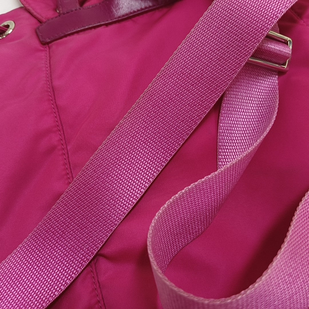 Nylon Backpack Red