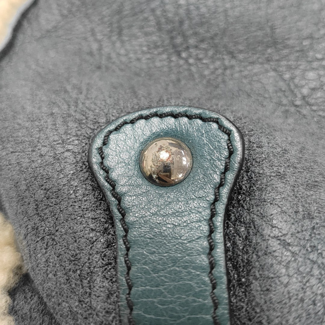 Special Material Top Handle Bag Blue