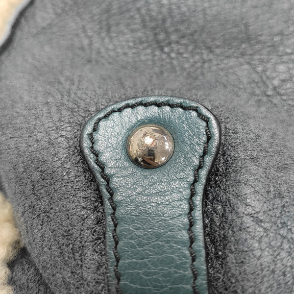 Special Material Top Handle Bag Blue