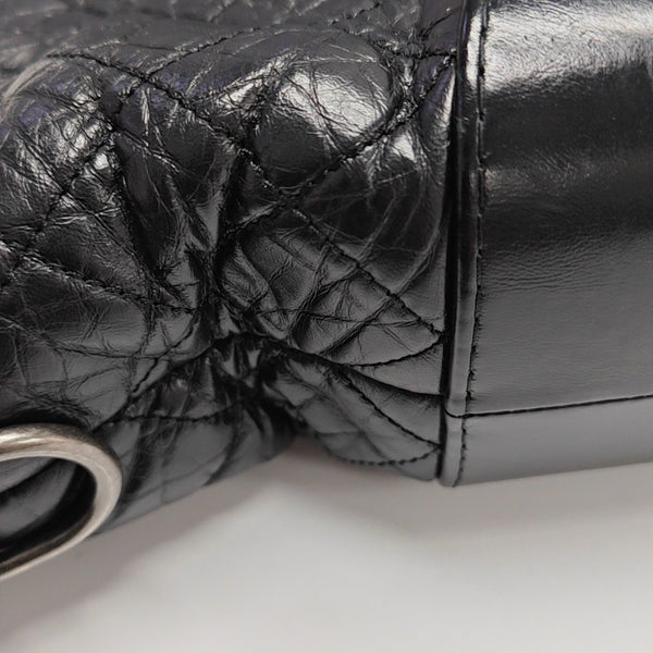 GABRIELLE Large Quilted Calfskin Black