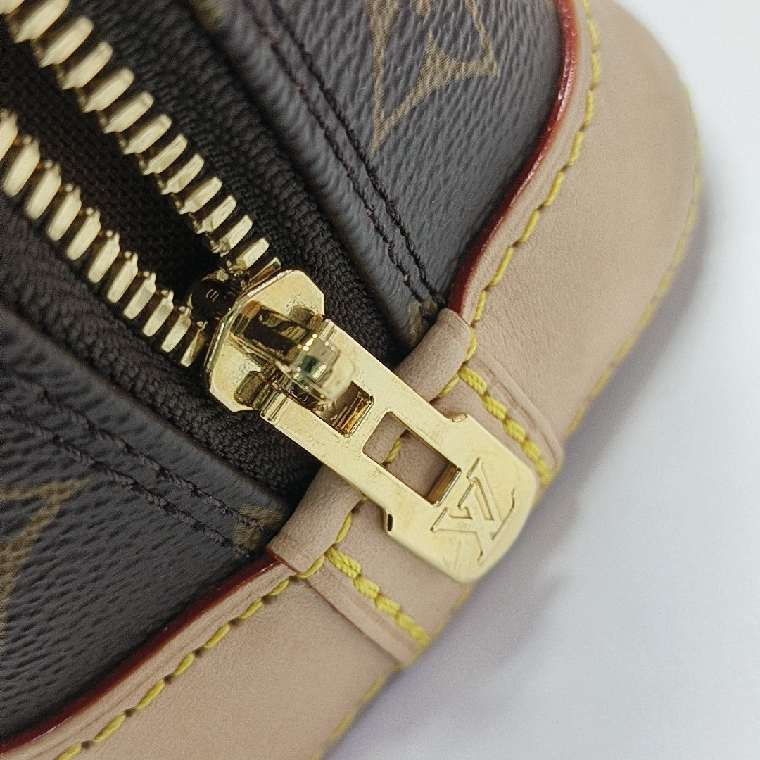 ALMA BB Monogram Coated Canvas Brown