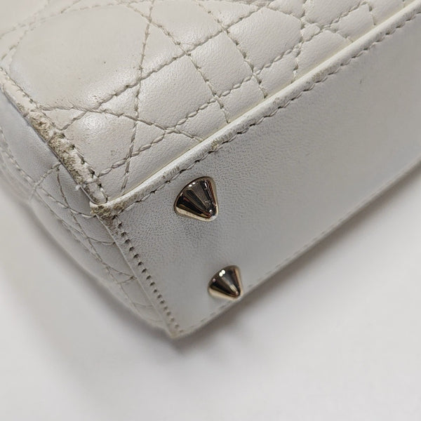 Lady Dior Small Cannage Lambskin White