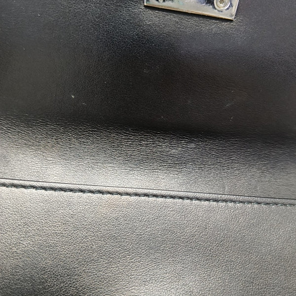 Elektra Mini Calfskin Black Wallet