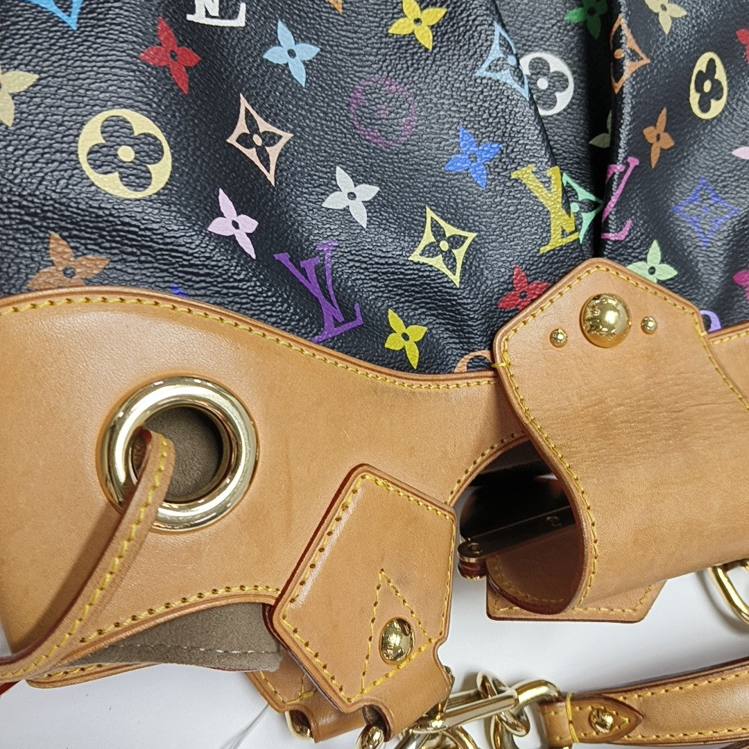 URSULA Monogram Coated Canvas Black
