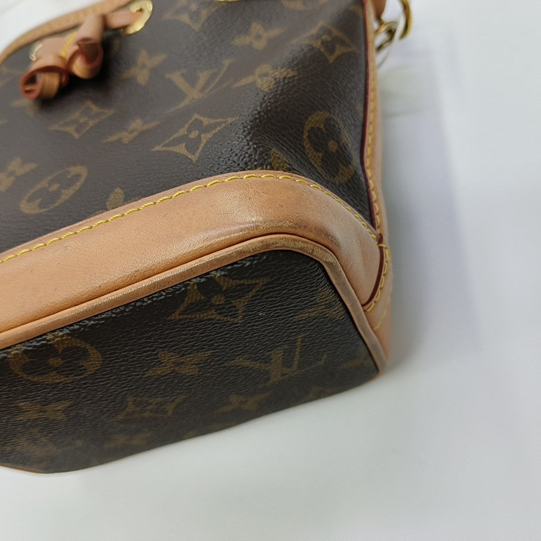 NOÉ Nano Monogram Coated Canvas Brown