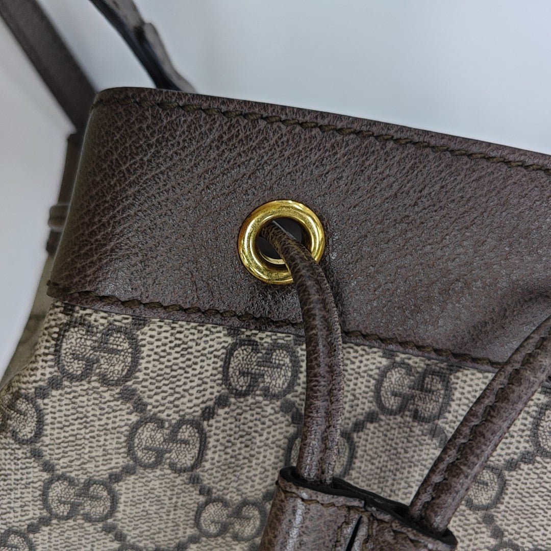 Ophidia Mini Monogram Coated Canvas Beige