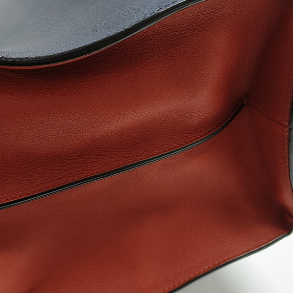 Calfskin Top Handle Bag Blue