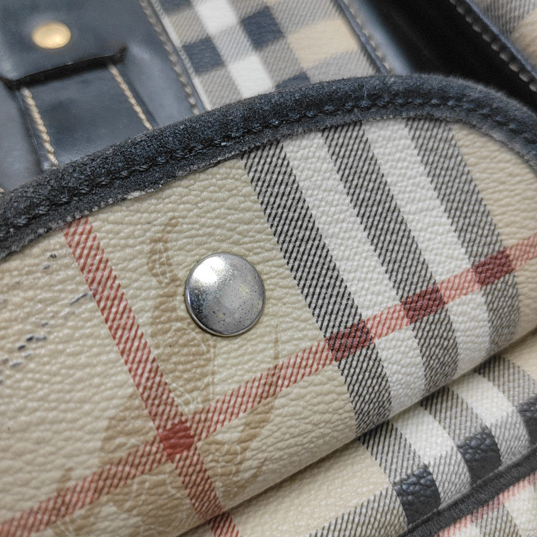 Coated Canvas Shoulder Bag Beige