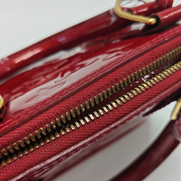 ALMA BB Monogram Patent Leather Red