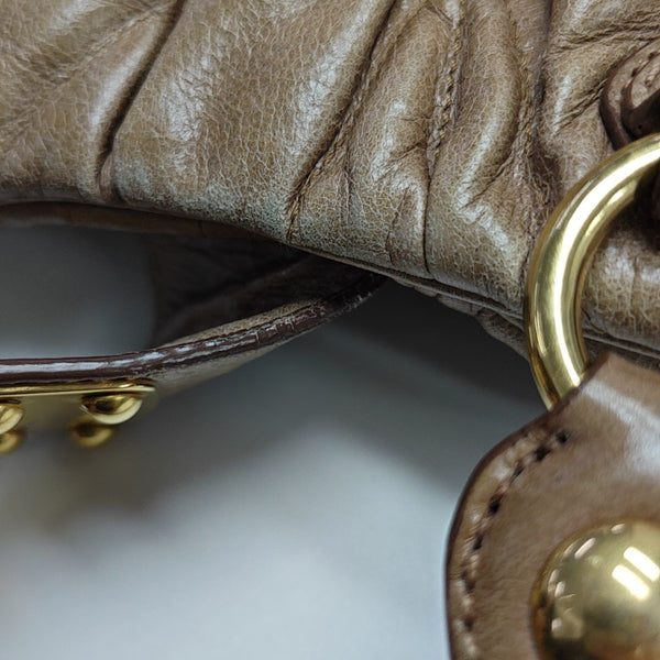 Calfskin Shoulder Bag Brown