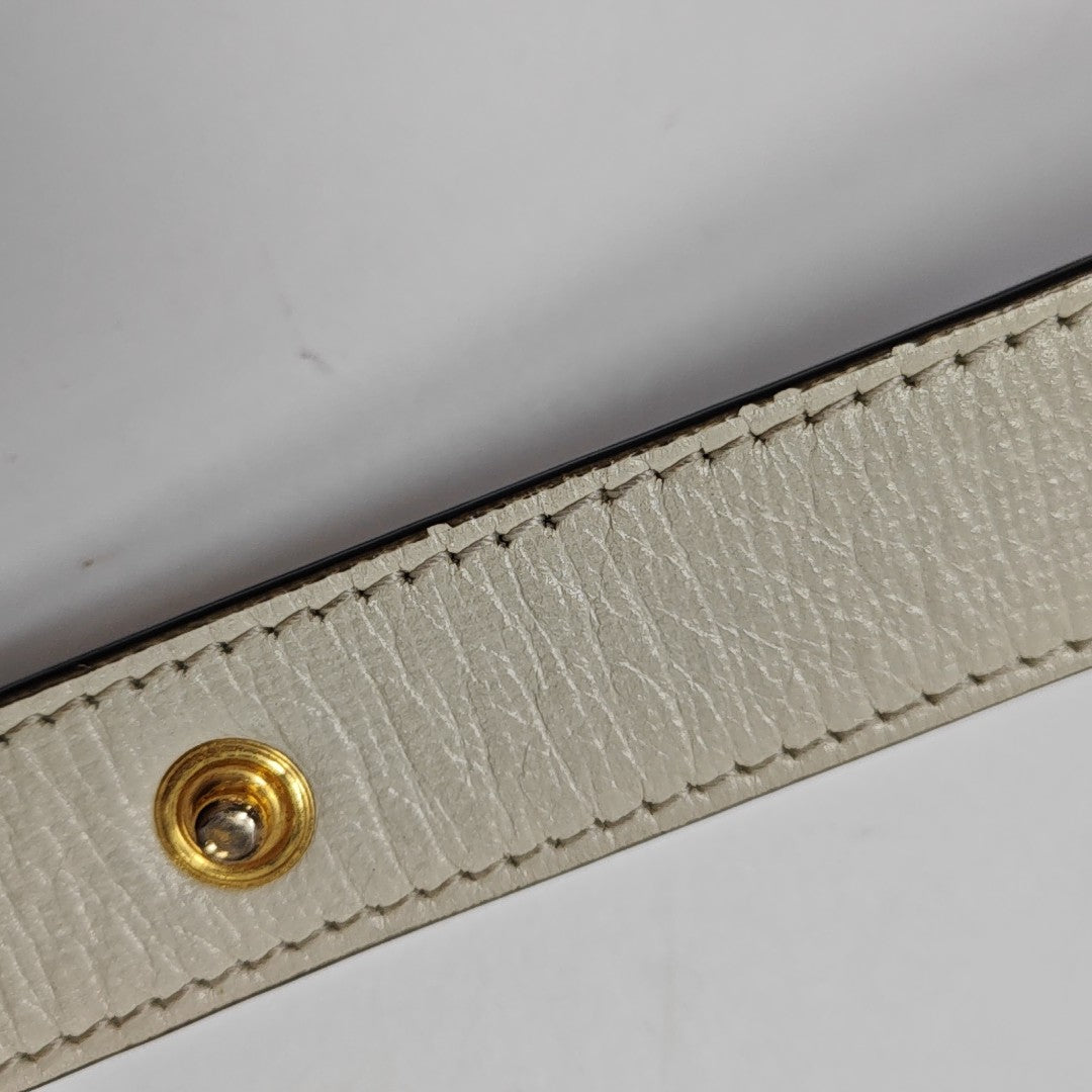 Horsebit 1955 Small Monogram Coated Canvas Beige