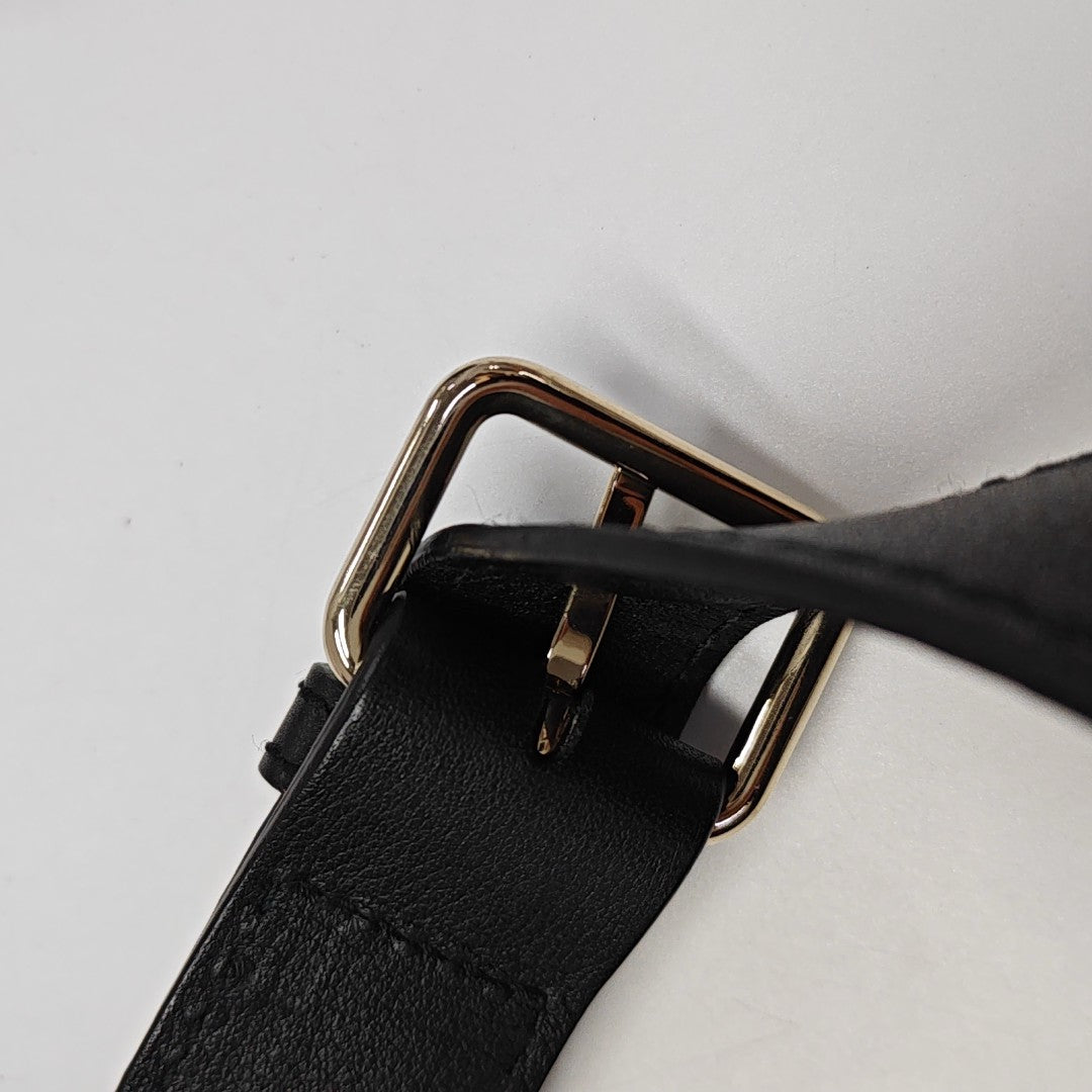 Ligne Shima Monogram Calfskin Black
