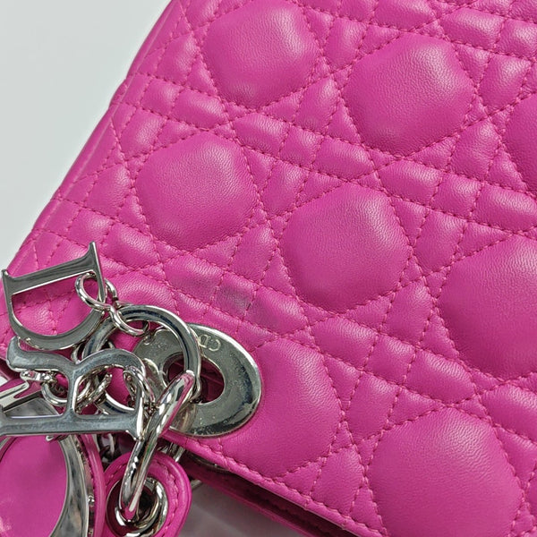 Lady Dior Medium Cannage Lambskin Red