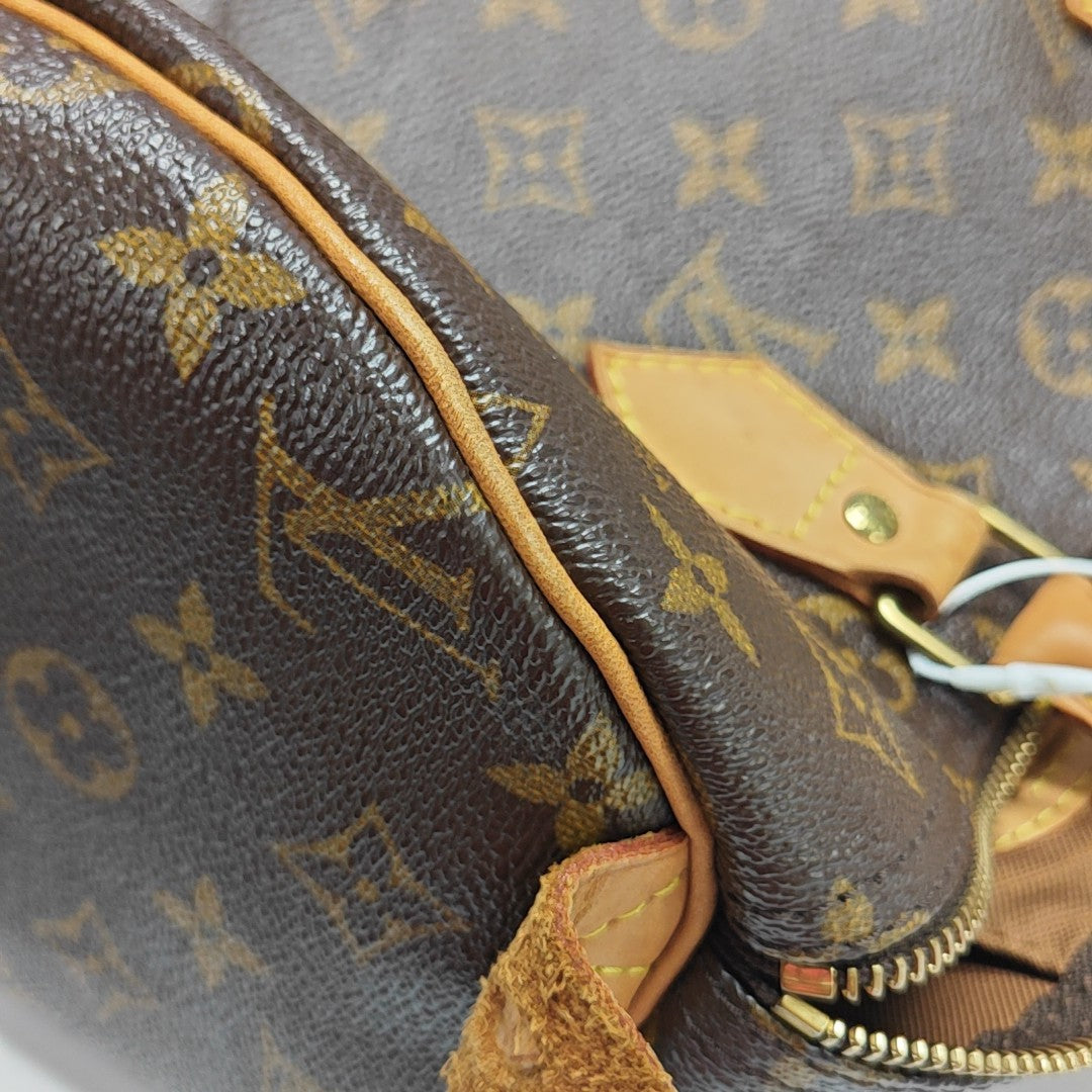 SPEEDY 30 Monogram Coated Canvas Brown