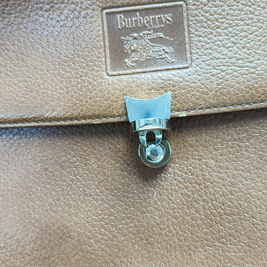 Calfskin Top Handle Bag Brown