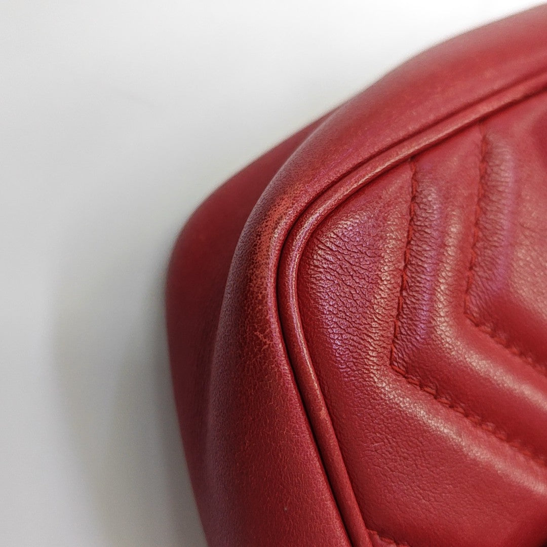 GG Marmont Mini Quilted Calfskin Red