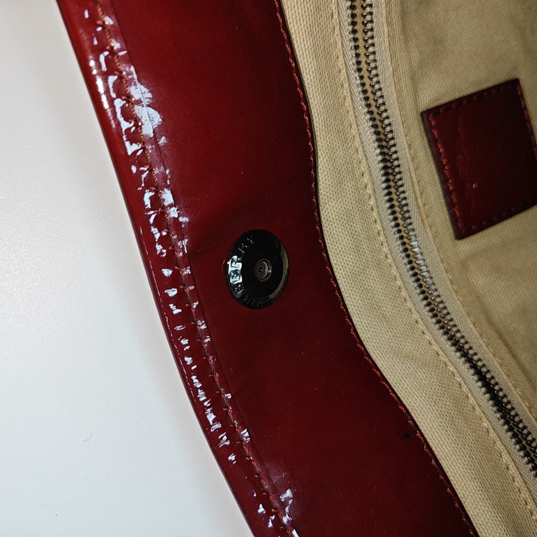 Coated Canvas Tote Bag Red