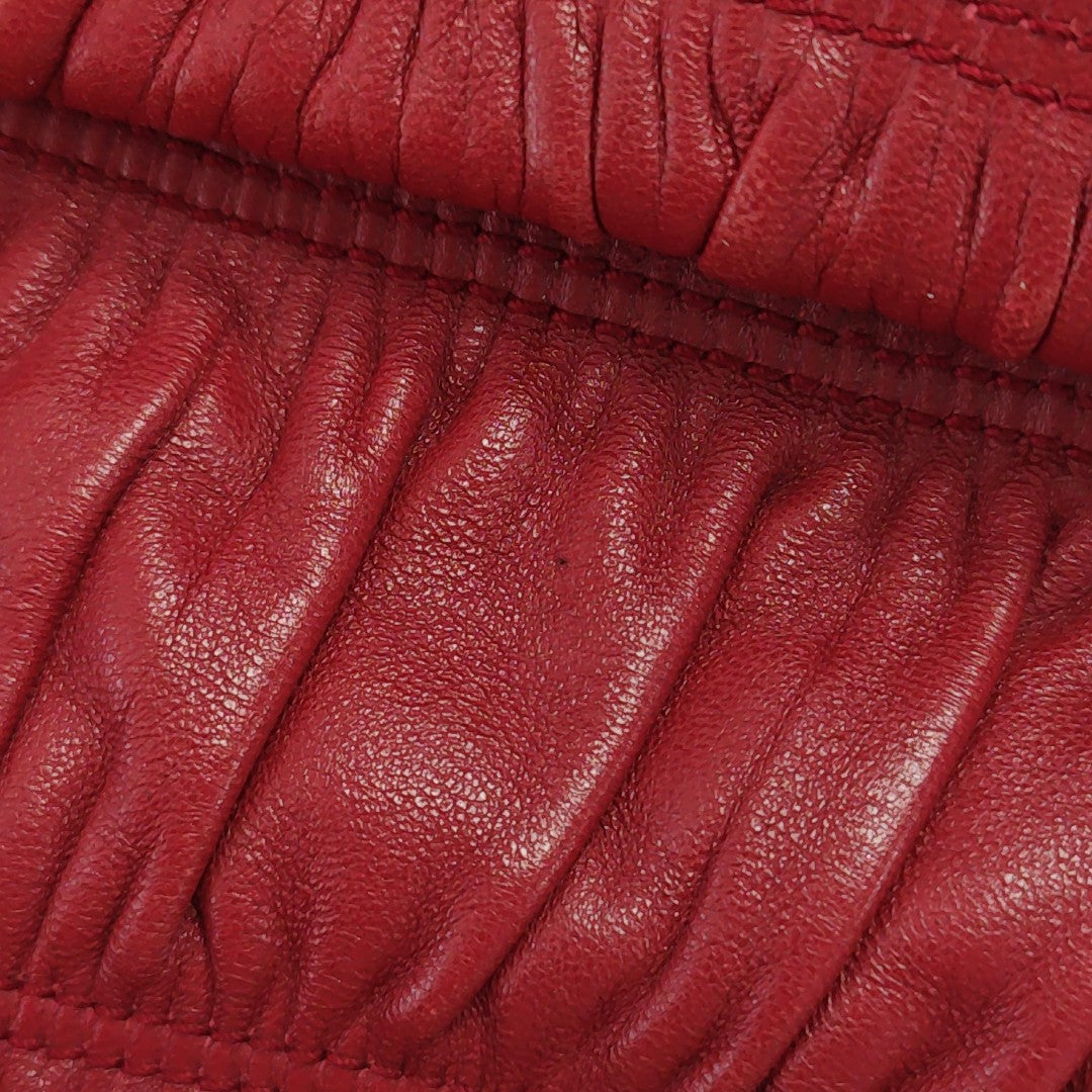 Quilted Lambskin Shoulder Bag Red