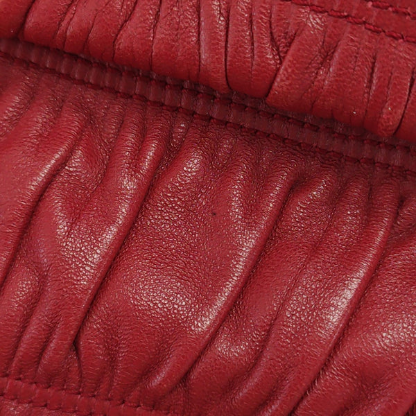 Quilted Lambskin Shoulder Bag Red