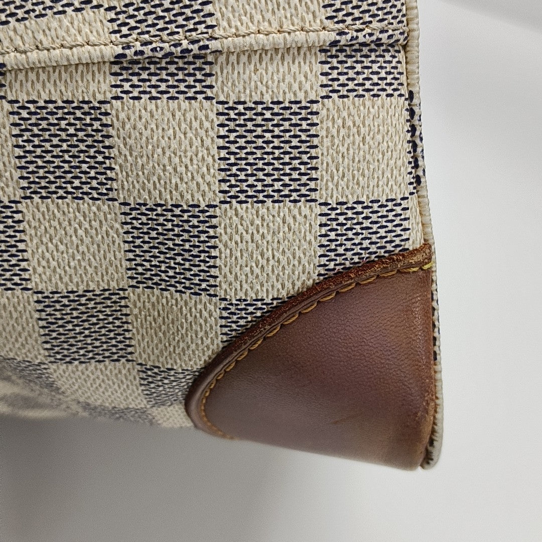HAMPSTEAD MM Damier Azur Coated Canvas White