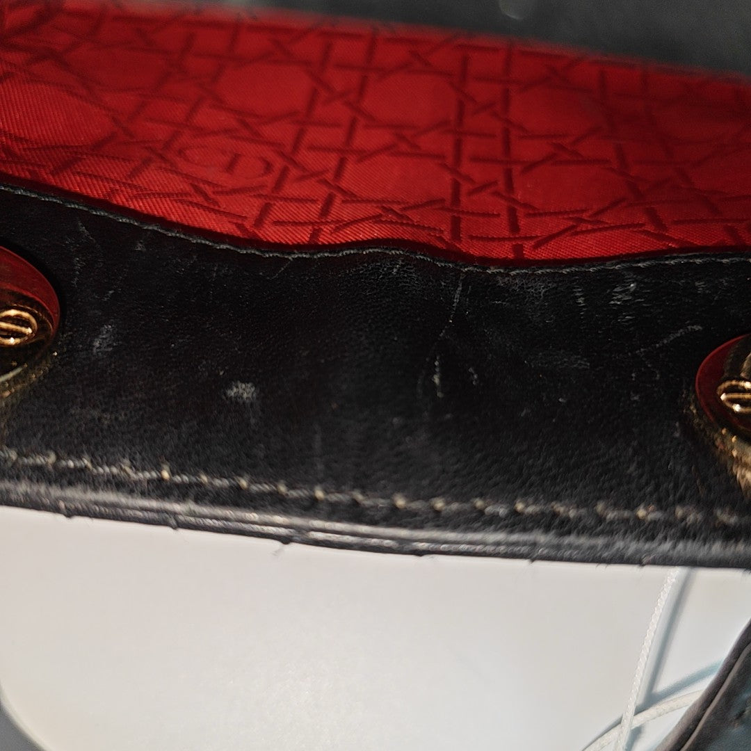 Lady Dior Mini Cannage Piel de cordero Negro