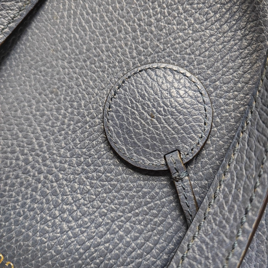 Calfskin Shoulder Bag Blue