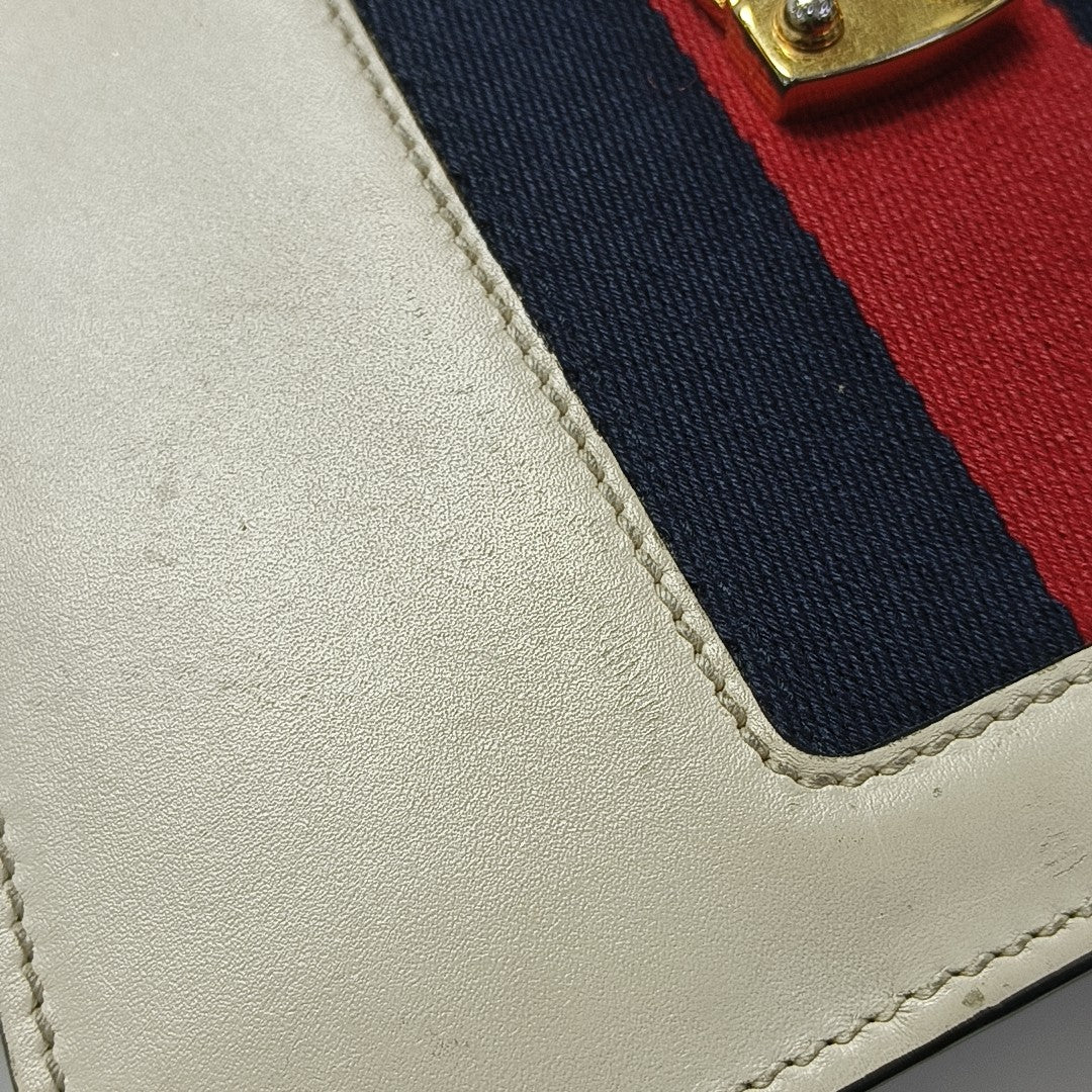 Sylvie Mini Calfskin White