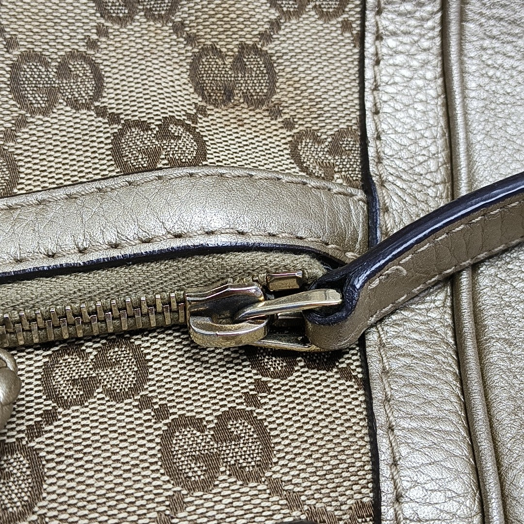 Monogram Canvas Tote Bag Beige