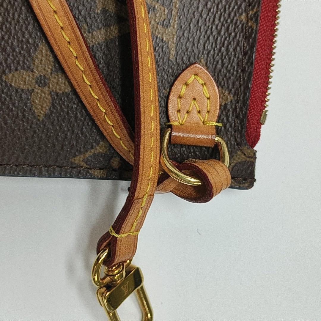 NEVERFULL MM Monogram Coated Canvas Brown