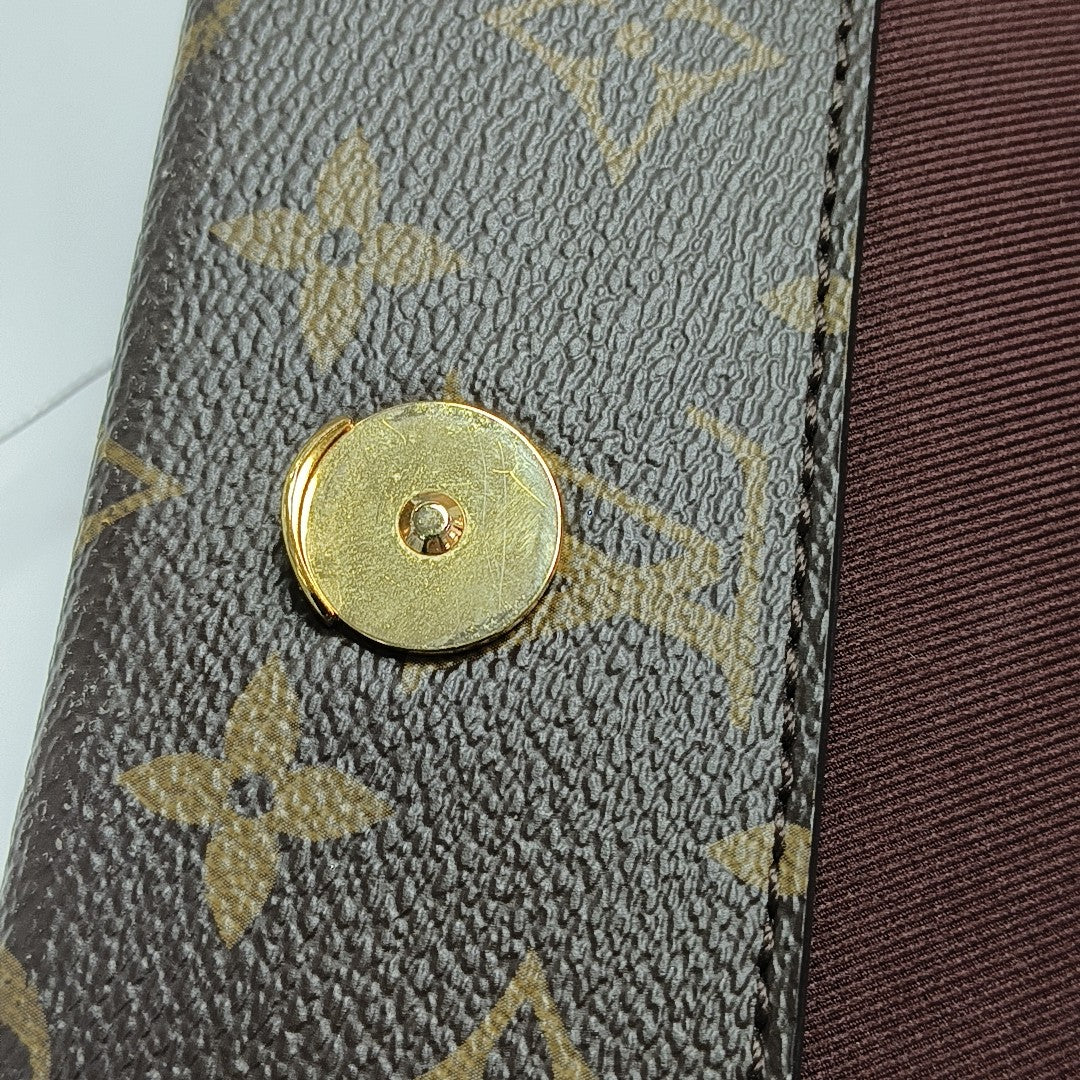 CLUNY MM Monogram Coated Canvas Brown