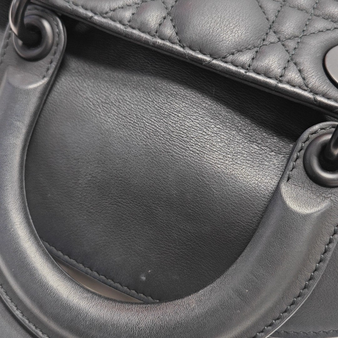 Lady Dior Small Cannage Calfskin Black