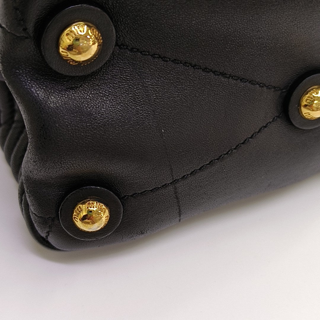 Dahlia Quilted Lambskin Black