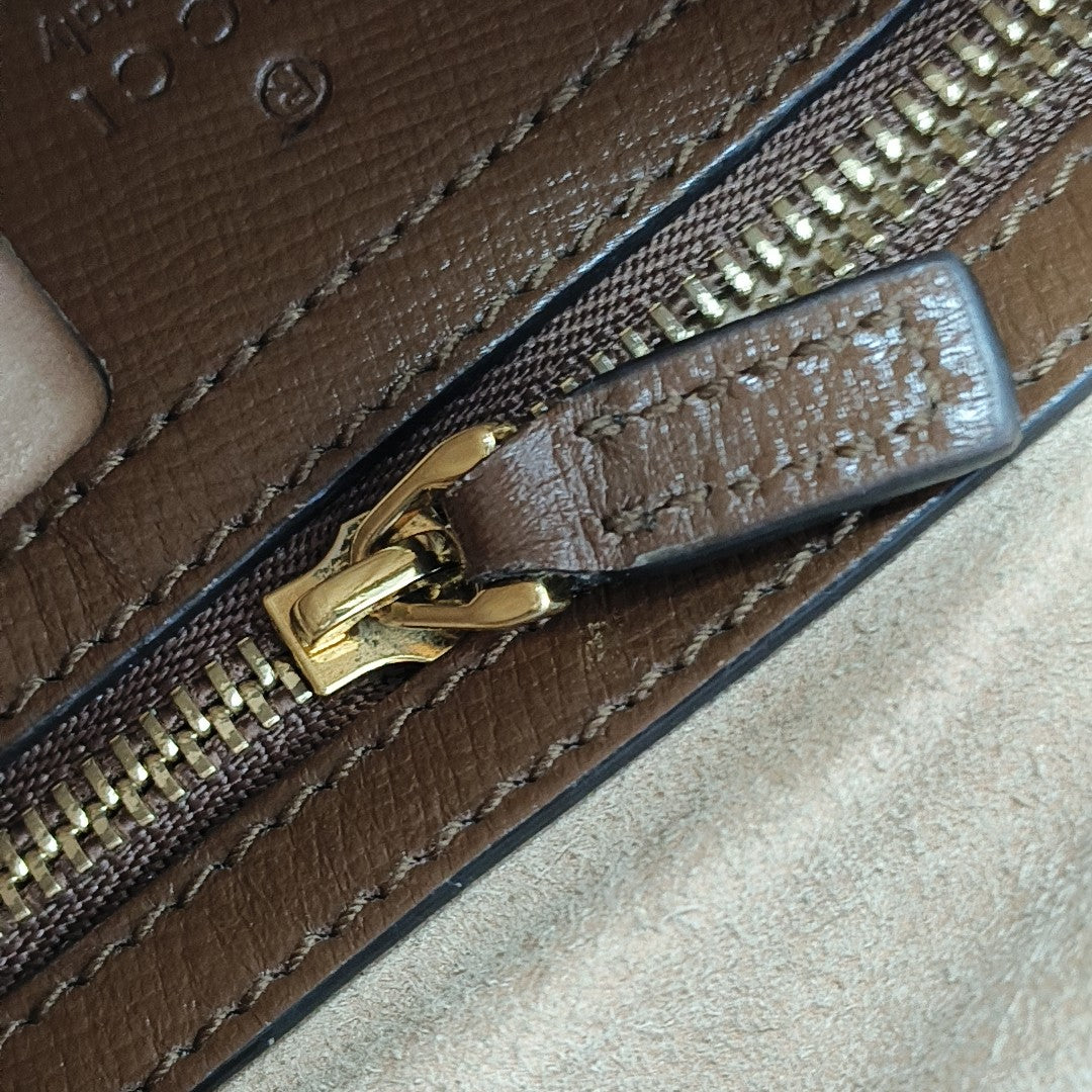 Horsebit 1955 Small Coated Canvas Beige