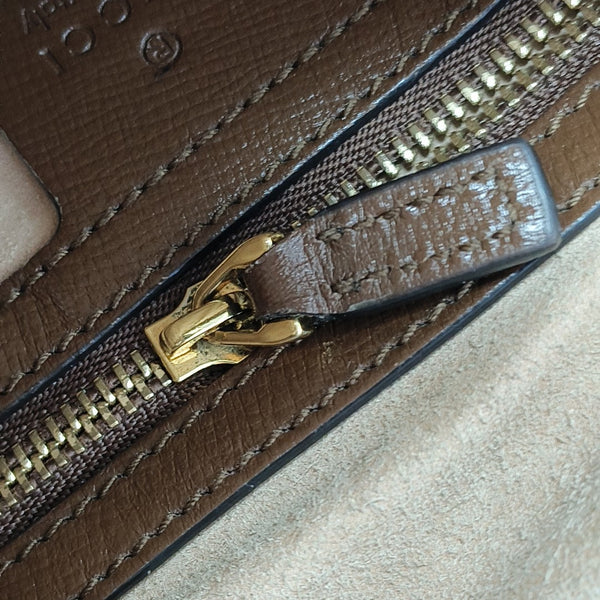 Horsebit 1955 Small Coated Canvas Beige