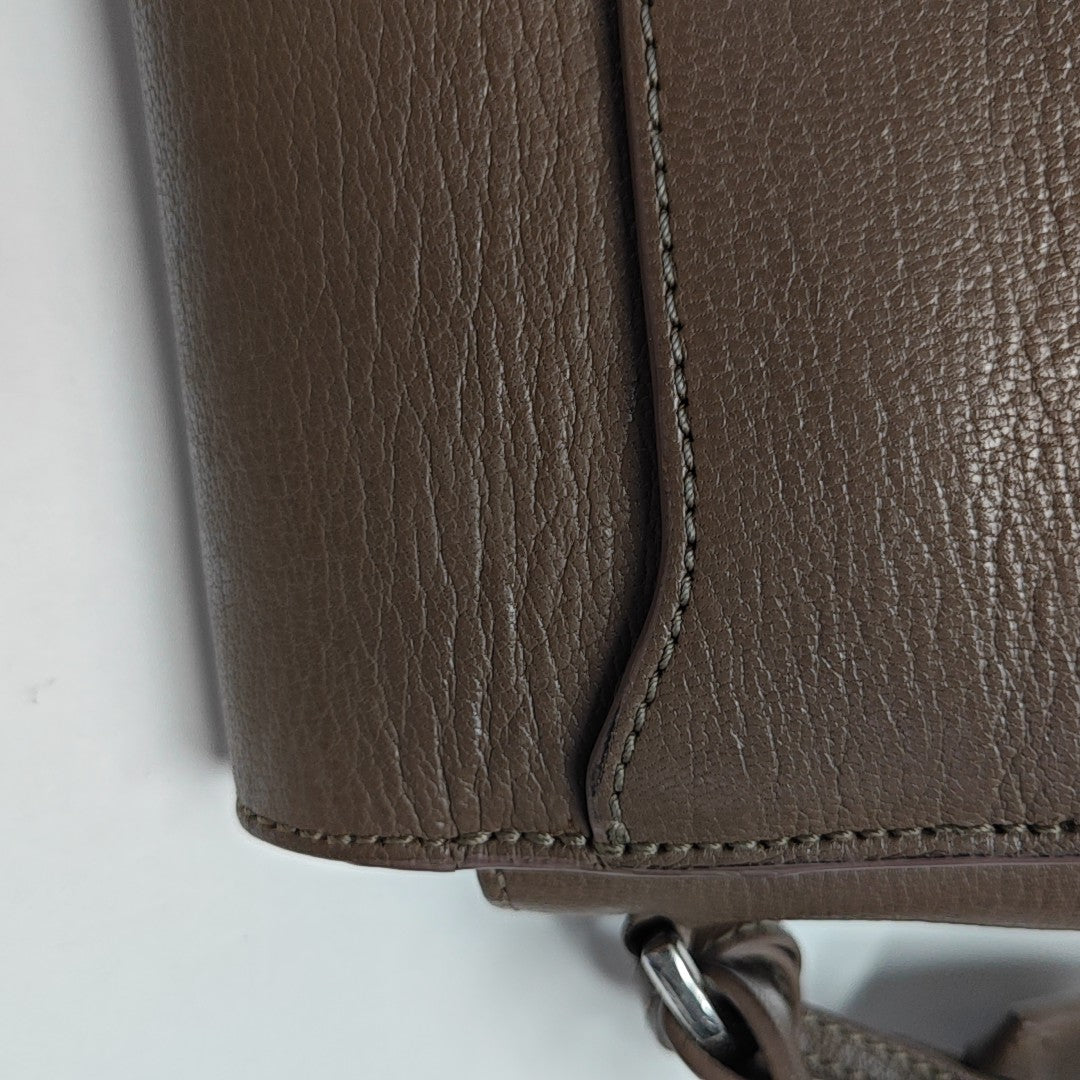 Calfskin Shoulder Bag Brown
