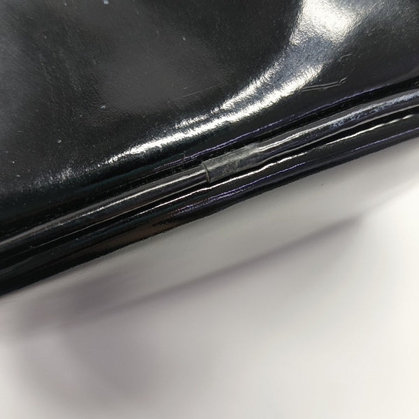 VINTAGE COSMETIC BAGS Patent Leather Black