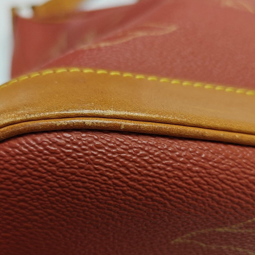 Coated Canvas Shoulder Bag Red