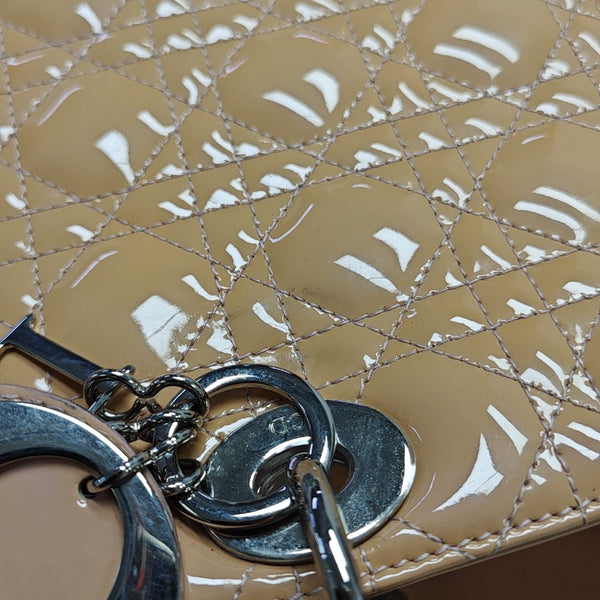 Lady Dior Large Cannage Patent Leather Pink