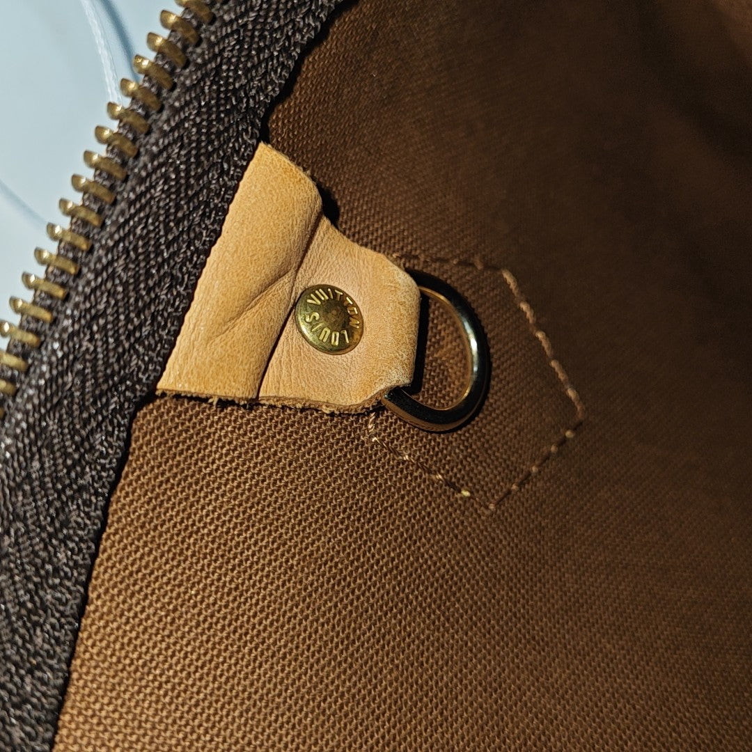 SPEEDY 30 Monogram Coated Canvas Brown