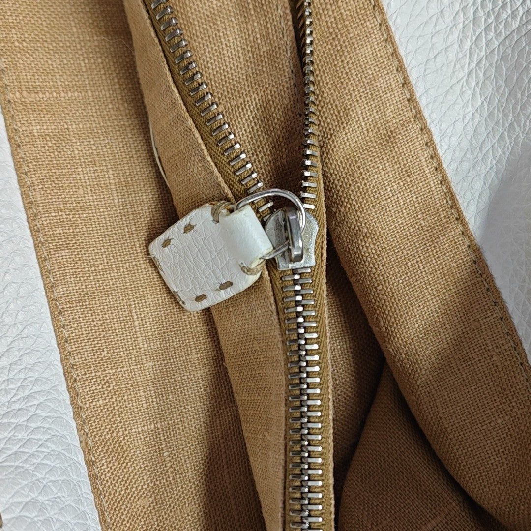 Quilted Calfskin Shoulder Bag White