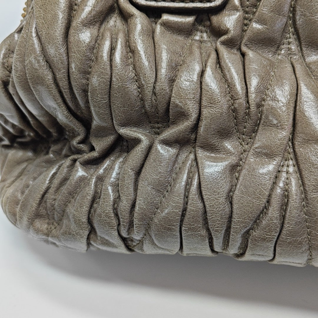Madras Quilted Lambskin Green