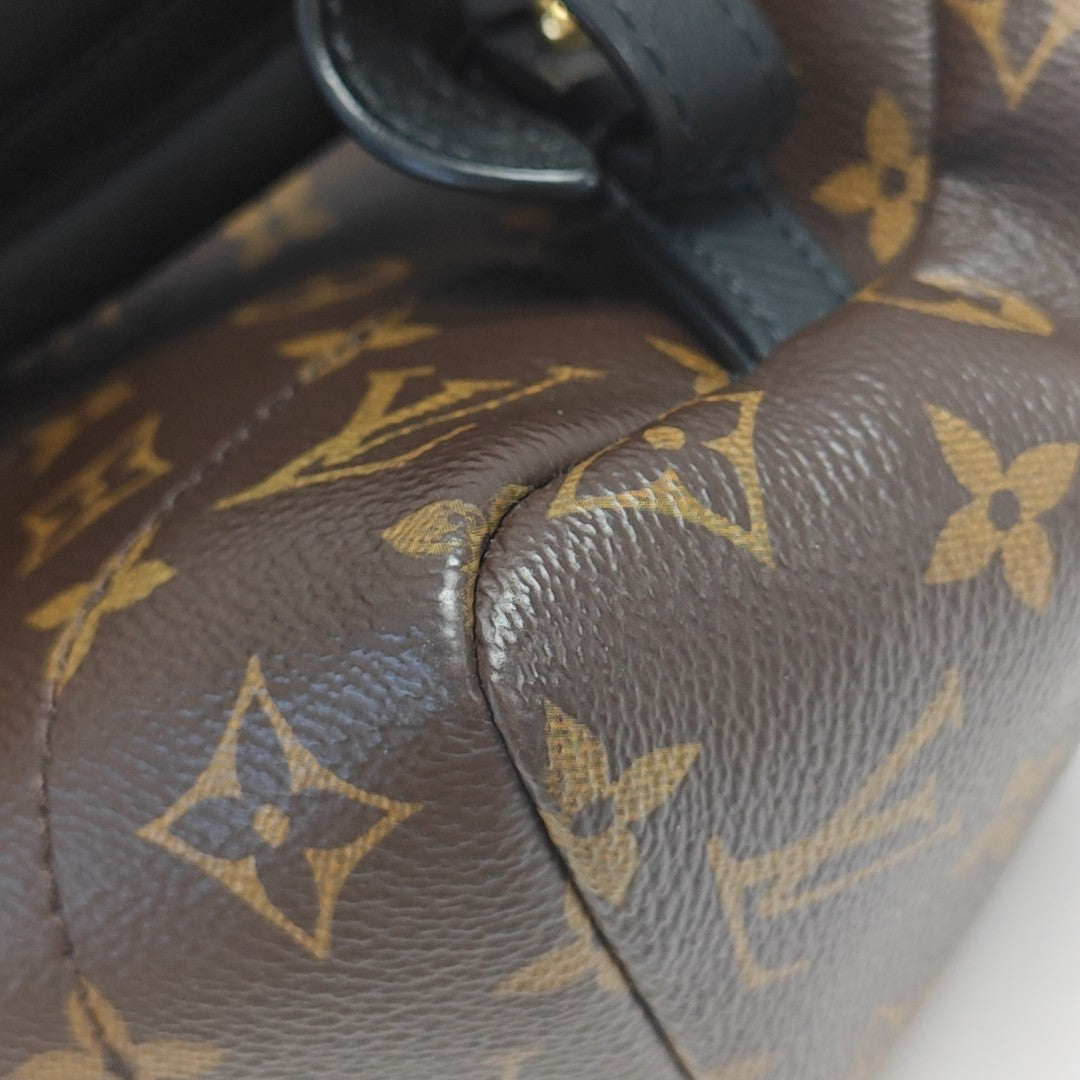 Monogram Coated Canvas Backpack Brown