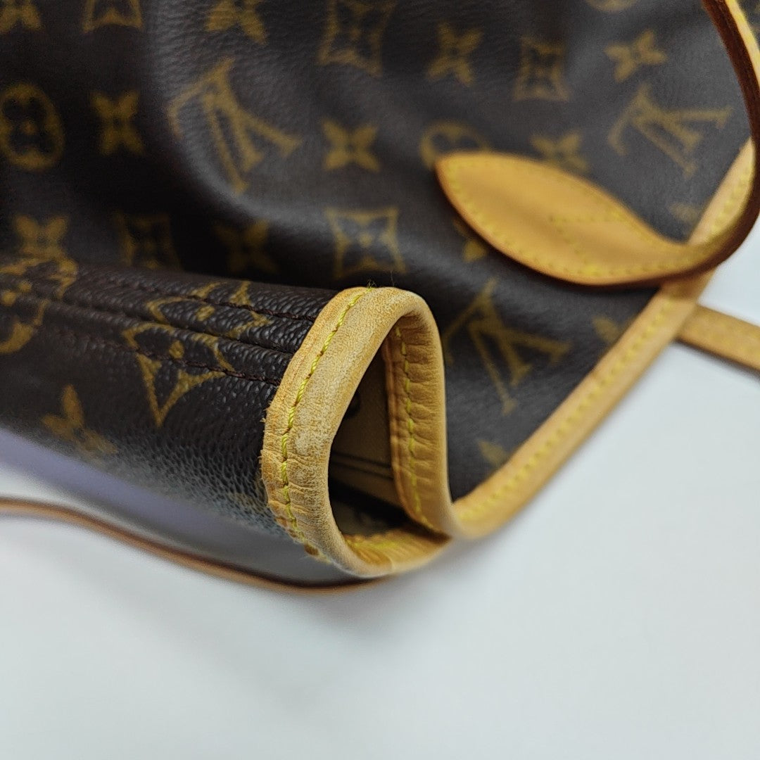 NEVERFULL MM Monogram Coated Canvas Brown