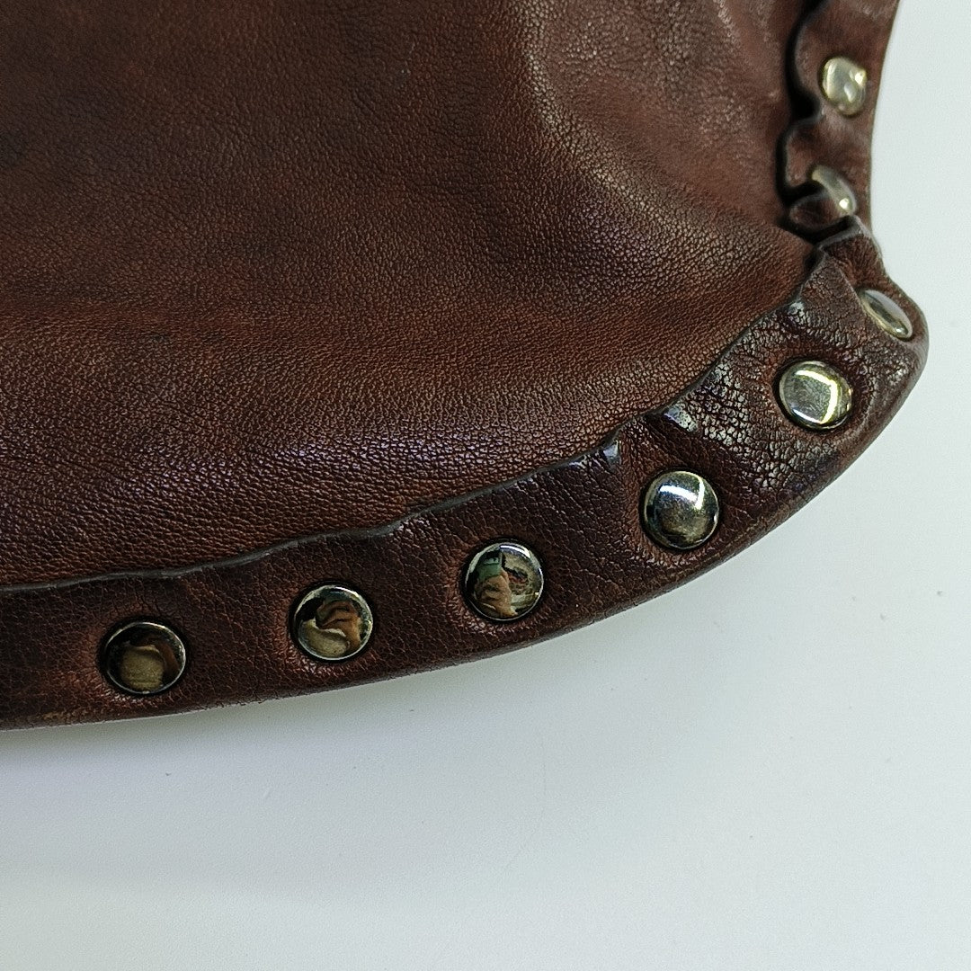 Calfskin Shoulder Bag Brown