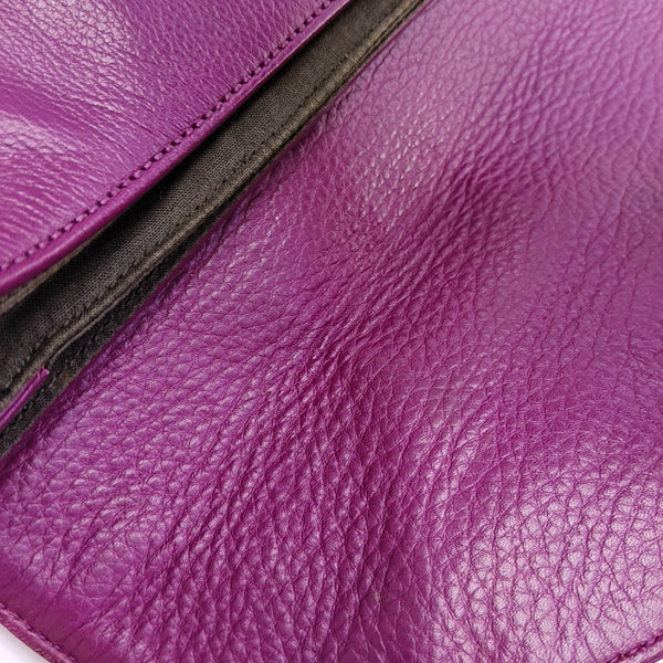 Calfskin Shoulder Bag Purple