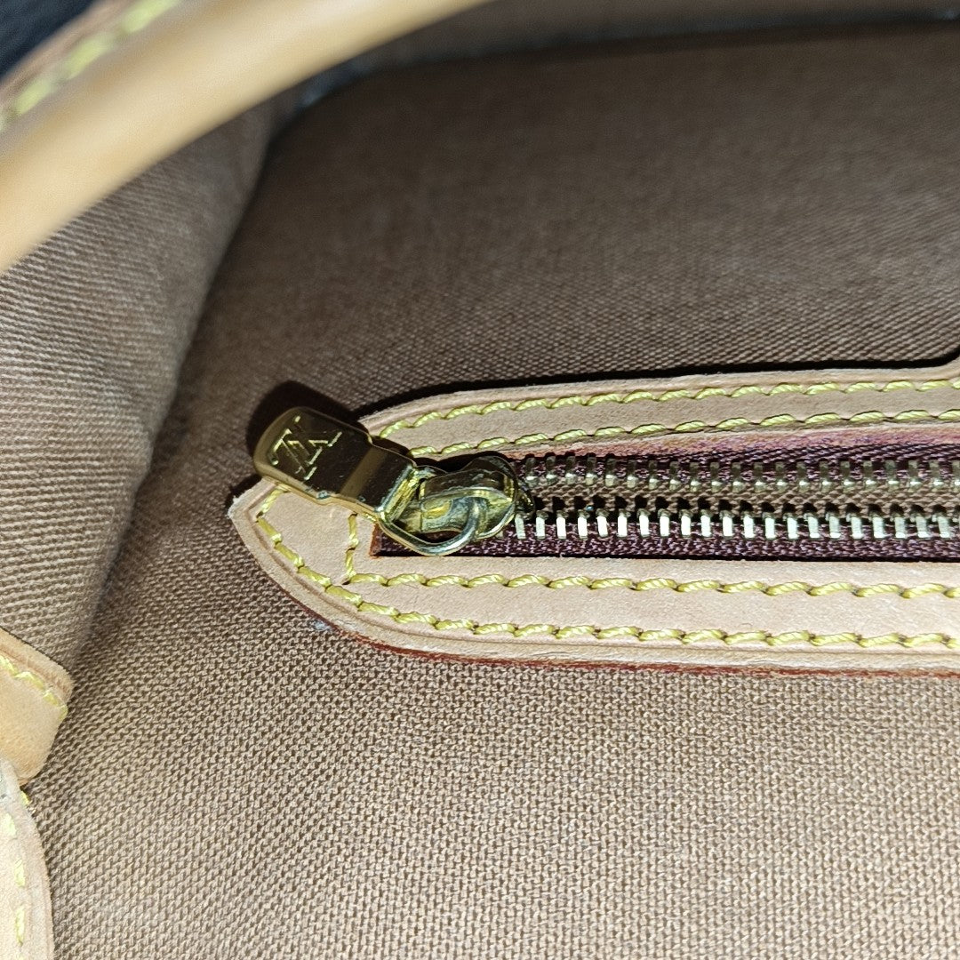 SOLOGNE PM Monogram Coated Canvas Brown