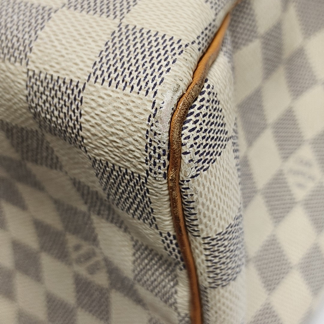 SPEEDY 25 Damier Azur Coated Canvas White